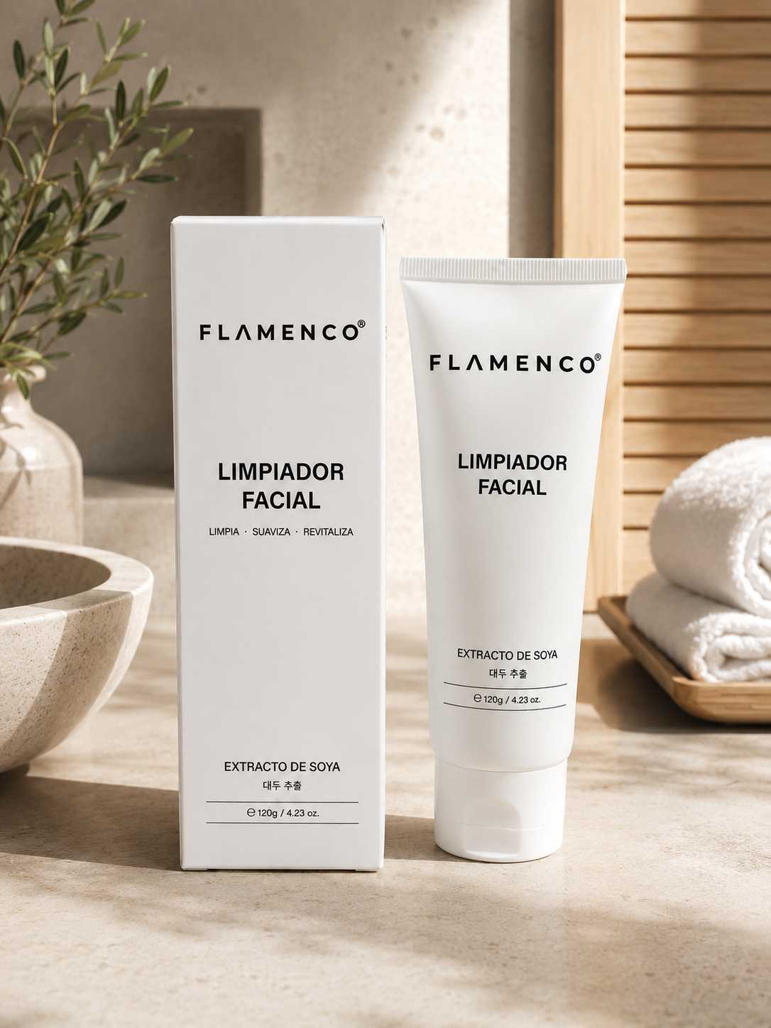 Limpiador facial con extracto de soya